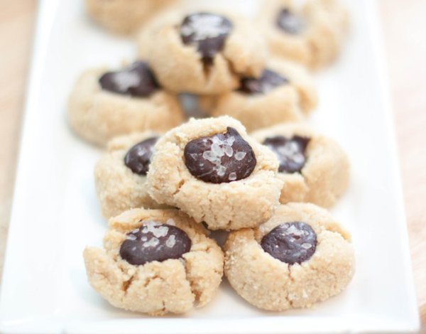Vegan Thumbprint Cacao Thumbprint Cookies via Served From Scratch