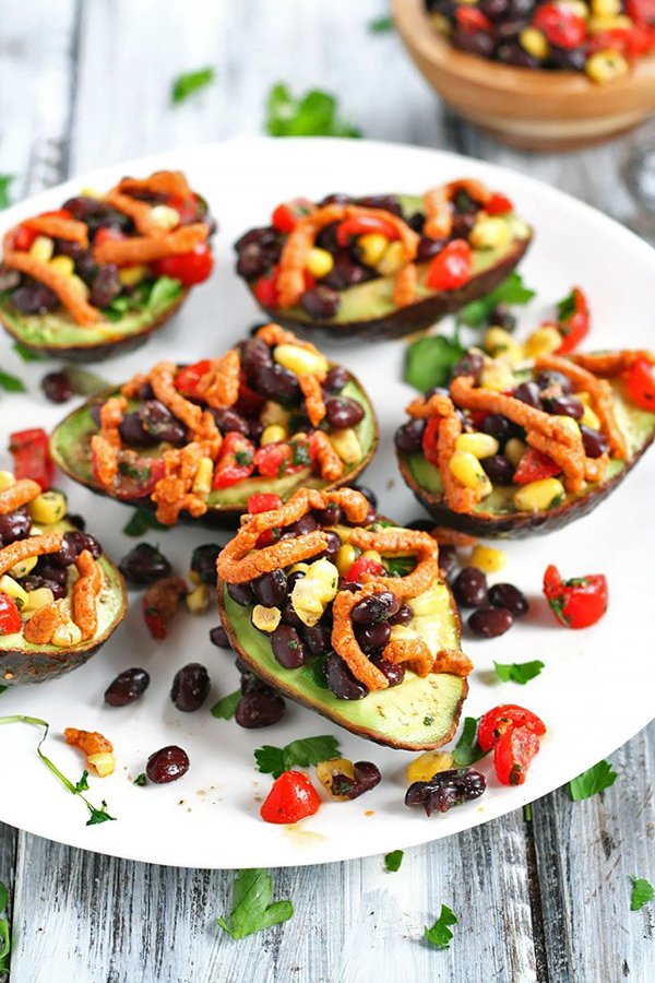 Mexican Stuffed Avocados via Emilie Eats