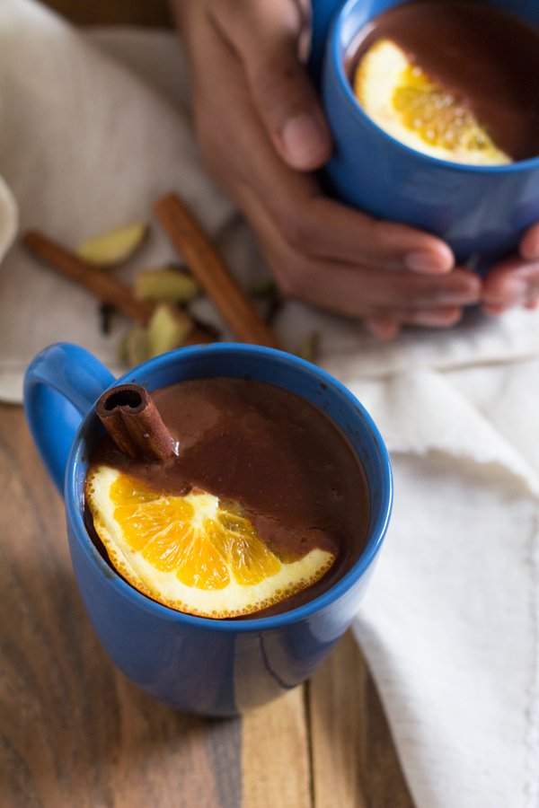 Vegan Coconut Orange Chai Hot Chocolate via @ExSloth | ExSloth.com