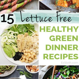 15 lettue free healthy green recipes for lunch and/or dinner via @ExSloth | ExSloth.com