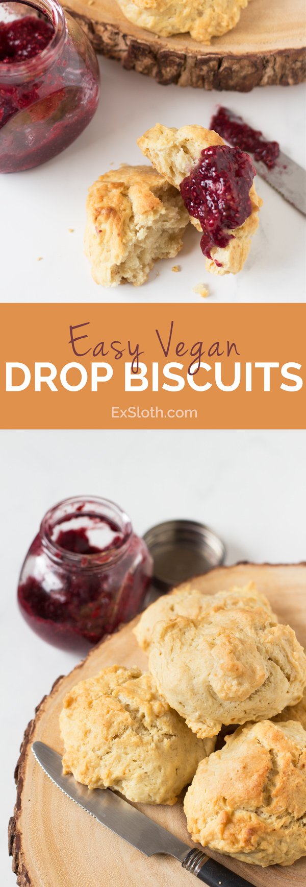 Easy Vegan Drop Biscuits via @ExSloth | ExSloth.com