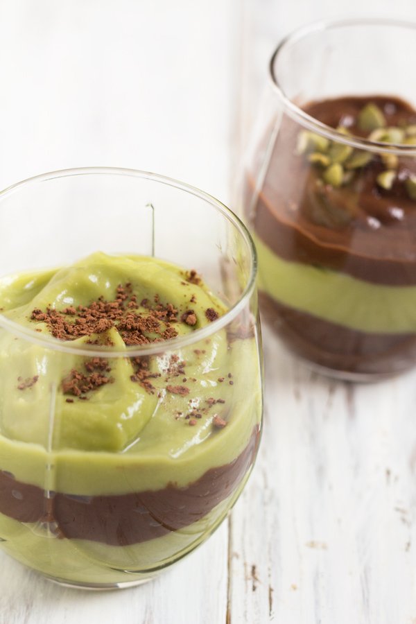 Vegan Chocolate Mint Avocado Pudding Parfait via @ExSloth | ExSloth.com