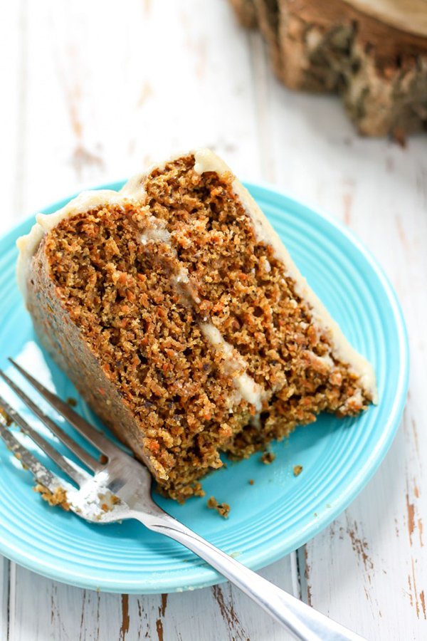 Whole Wheat Vegan Carrot Cake via Fit Mitten Kitchen - @ExSloth