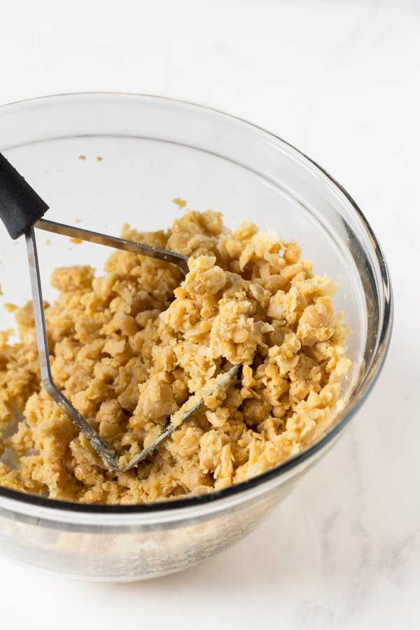 Easy Open-Faced Vegan Chickpea Salad Sandwich for Recipe ReDux via @ExSloth | ExSloth.com