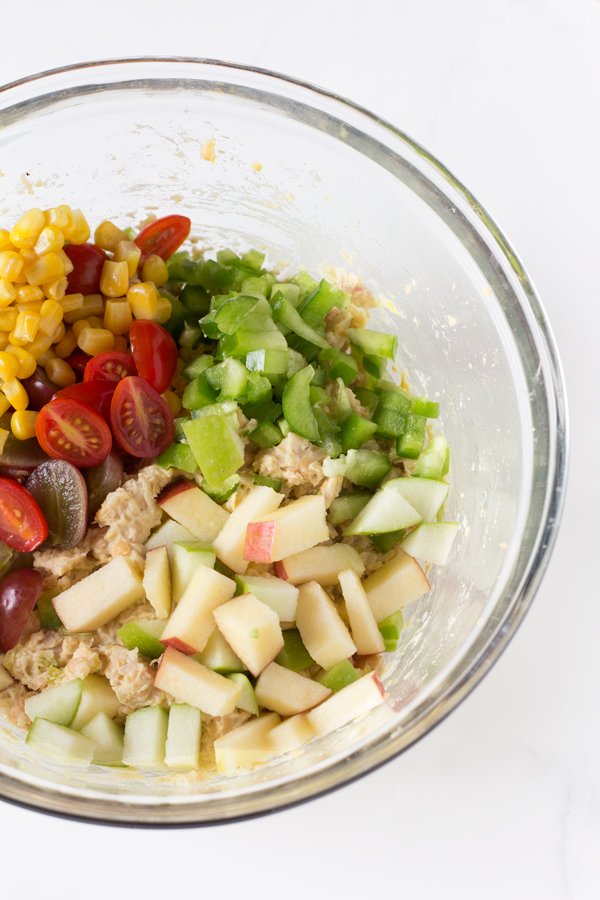 Easy Open-Faced Vegan Chickpea Salad Sandwich for Recipe ReDux via @ExSloth | ExSloth.com