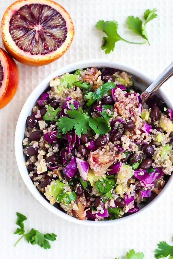 blood orange quinoa salad + 4 citrus-packed vegan recipes | ExSloth.com EmilieEats.com