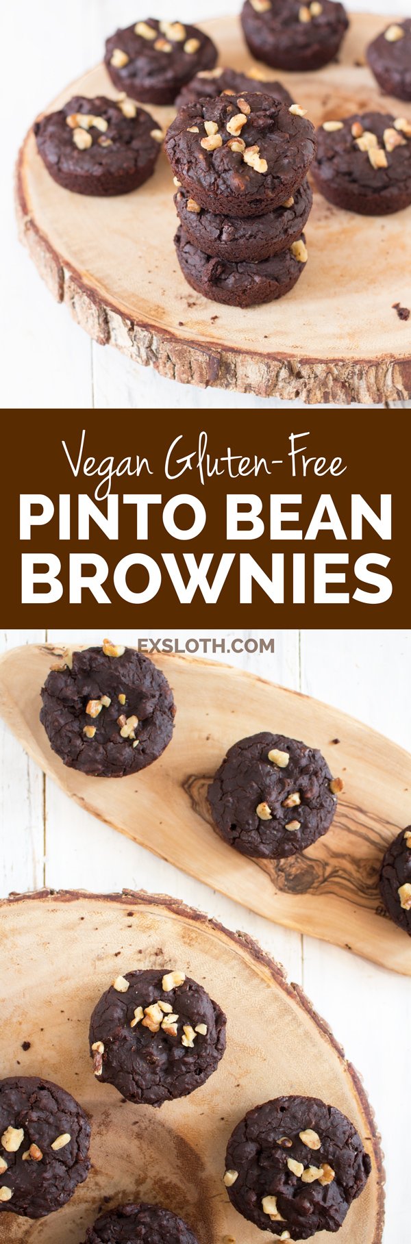 These vegan pinto bean brownies are moist, chewy and choked full of protein. They're also super rich and chocolatey without being overwhelmingly sweet. @ExSloth | ExSloth.com