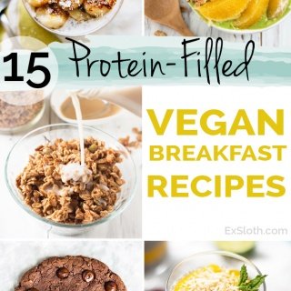 15 Protein-Filled Vegan Breakfast Recipe via @ExSloth | ExSloth.com