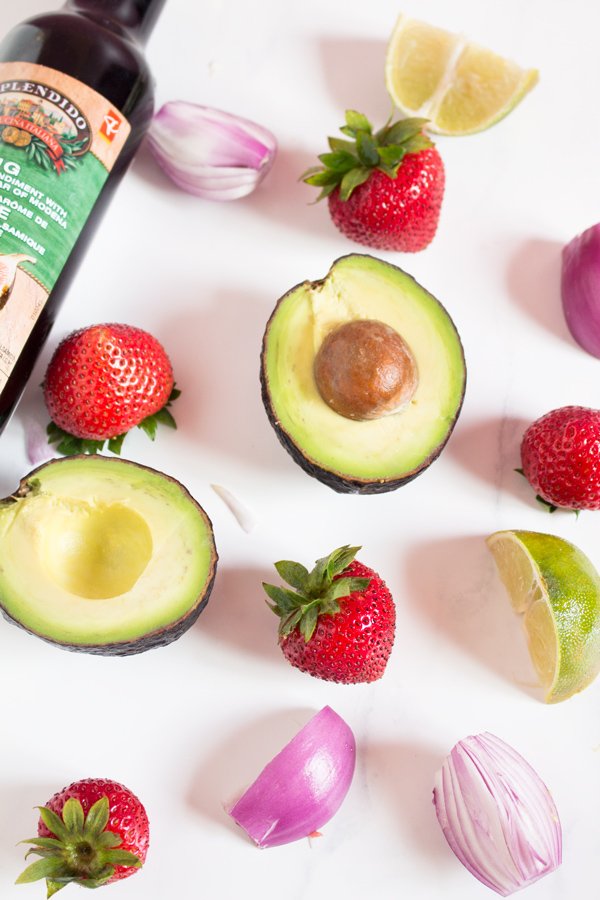 Strawberry Balsamic Guacamole via @ExSloth | ExSloth.com