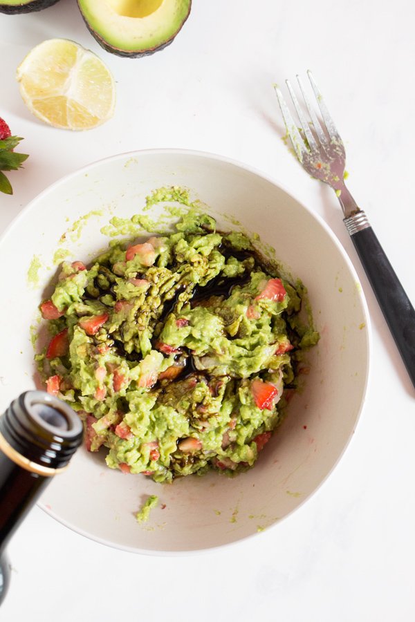 Strawberry Balsamic Guacamole via @ExSloth | ExSloth.com