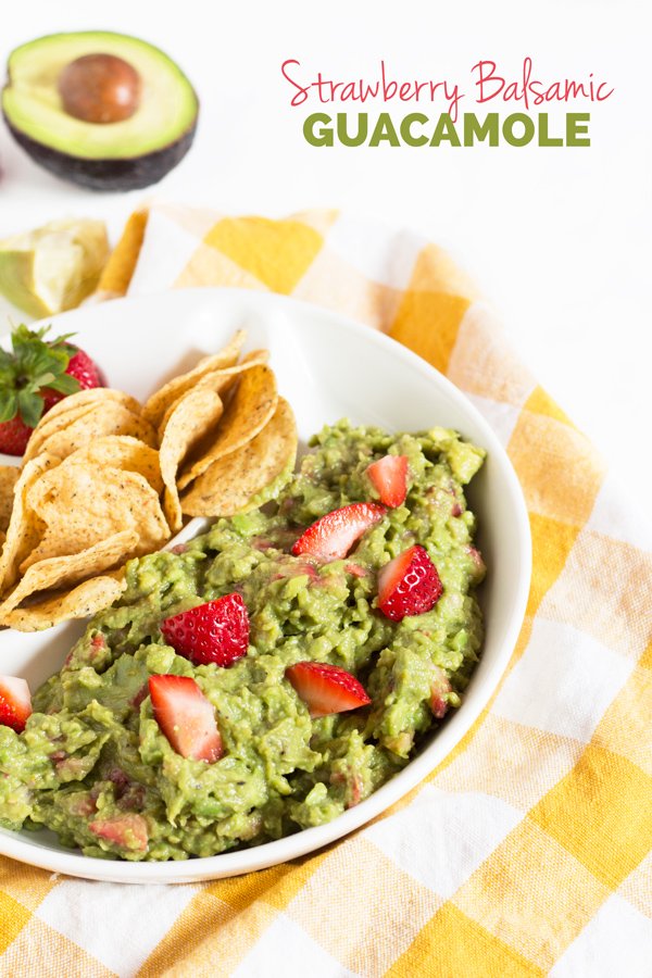 Strawberry Balsamic Guacamole via @ExSloth | ExSloth.com