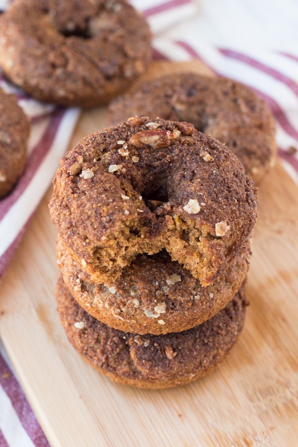 Vegan Baked Butternut Squash Donuts (made with spelt flour and refined sugar free) via ExSloth.com