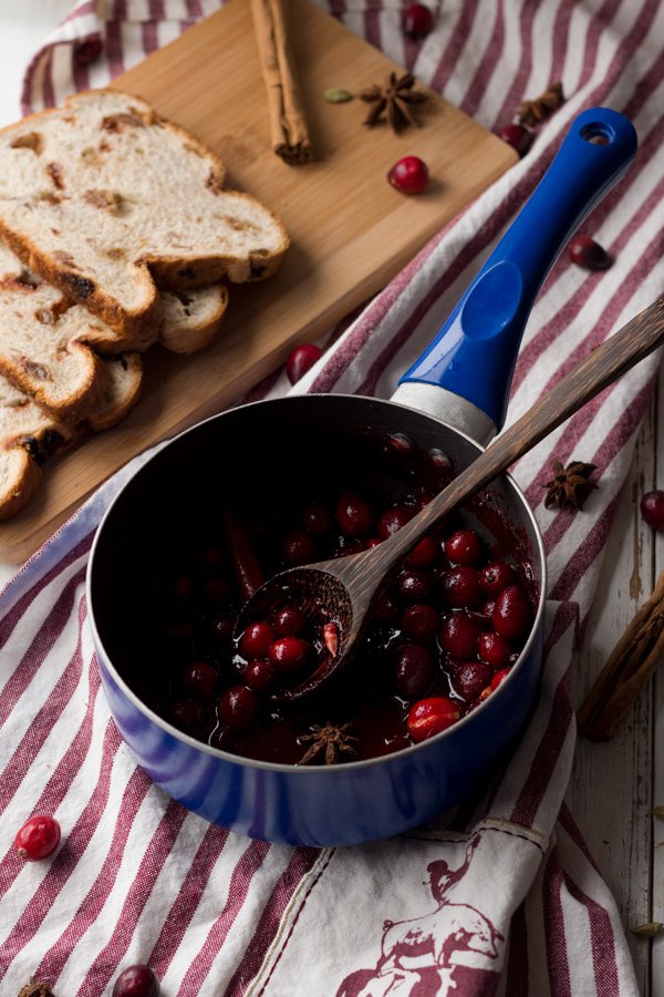 Crispy pan fried tofu with chai cranberry sauce (a vegan version of the classic Christmas or Thanksgiving leftovers sandwich) via ExSloth.com