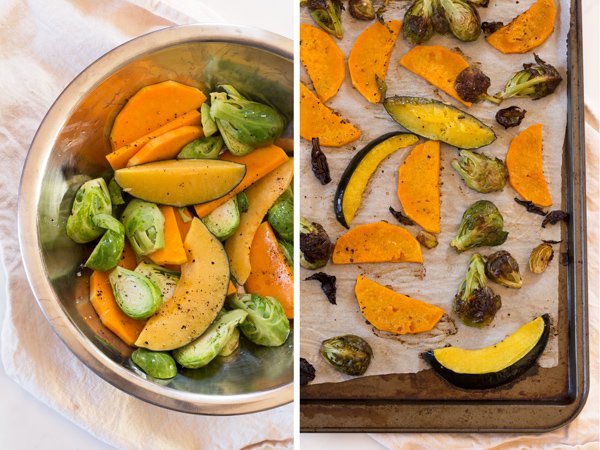 fall harvest salad with pomegranate vinaigrette (vegan, gluten-free, paleo) via ExSloth.com