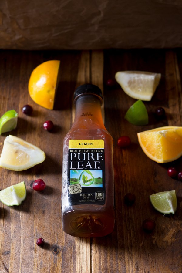 Easy Citrus Cranberry Holiday Sangria with Pure Leaf Tea via ExSloth.com