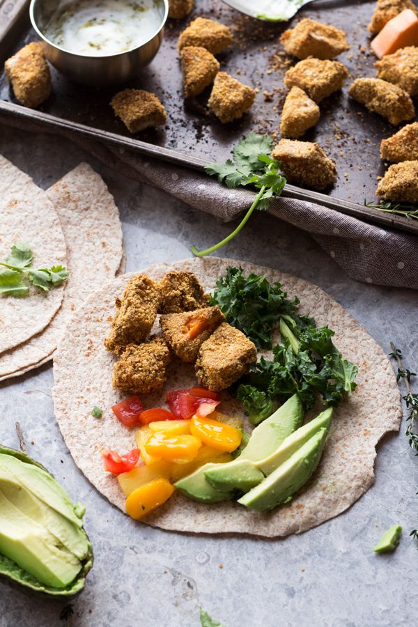 These crispy jerk sweet potato tacos are hearty, spicy, flavourful and filled with plant-based goods. They make a great vegan lunch or dinner. ExSloth.com