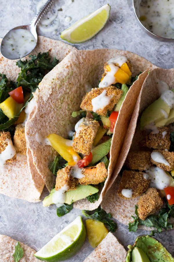 These crispy jerk sweet potato tacos are hearty, spicy, flavourful and filled with plant-based goods. They make a great vegan lunch or dinner. ExSloth.com