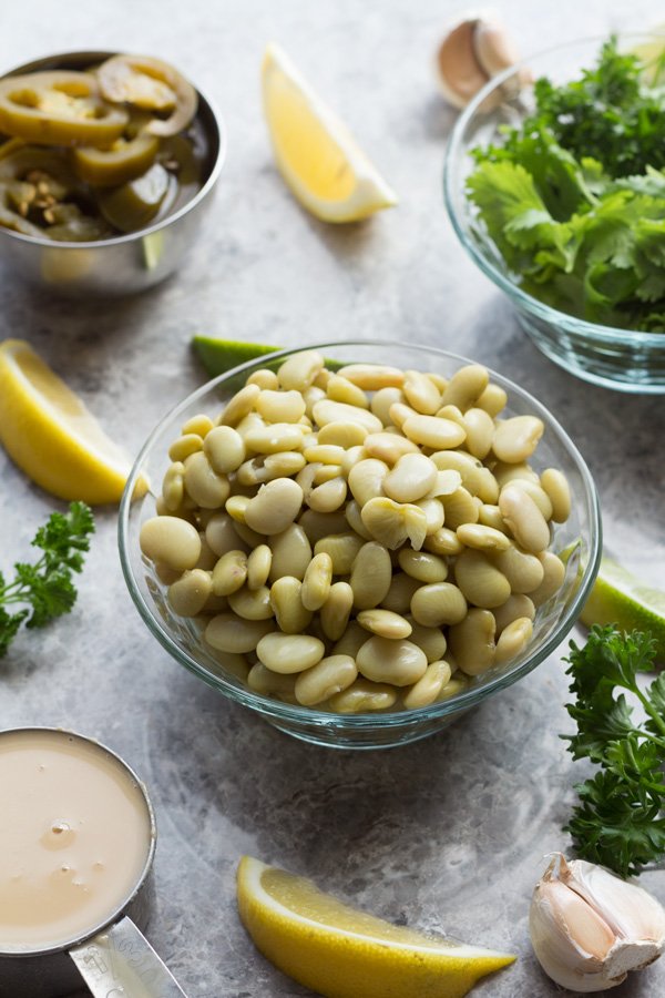 Spicy Bean Dip (made with jalapeños and lima beans) perfect for Cinco de Mayo or any patio day this summer | ExSloth.com