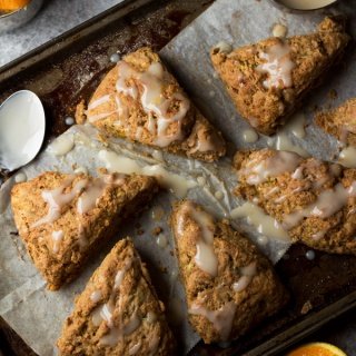 Vegan Orange Zucchini Coconut Yogurt Scones | ExSloth.com