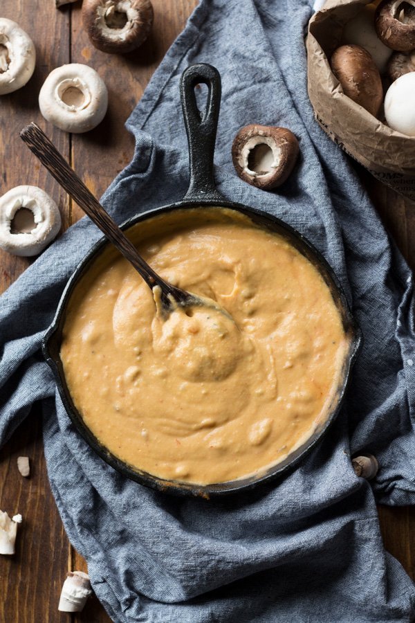 Easy crispy baked vegan cheese stuffed mushrooms (gluten-free | vegan | plant-based) via ExSloth.com